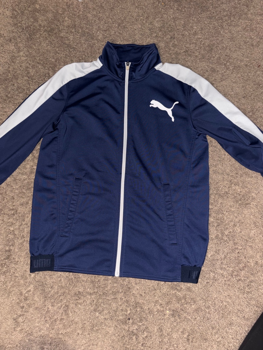 Puma Navy and White Track Jacket